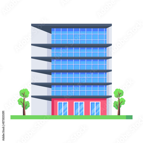 Get this isometric icon of retail outlet 

