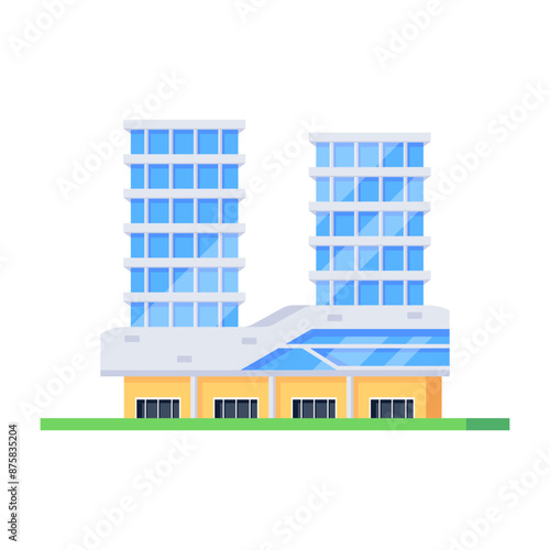 Check out this isometric icon of retail center 

