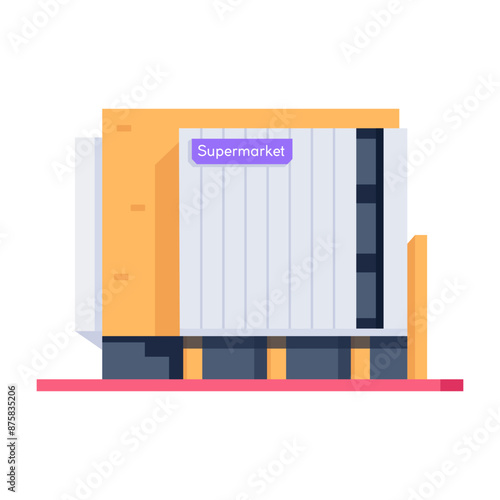 Get this isometric icon of a supermarket 

