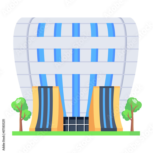 Get this isometric icon of a shopping mart 

