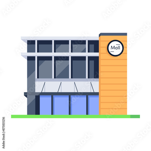 Check out this isometric icon of mall center 

