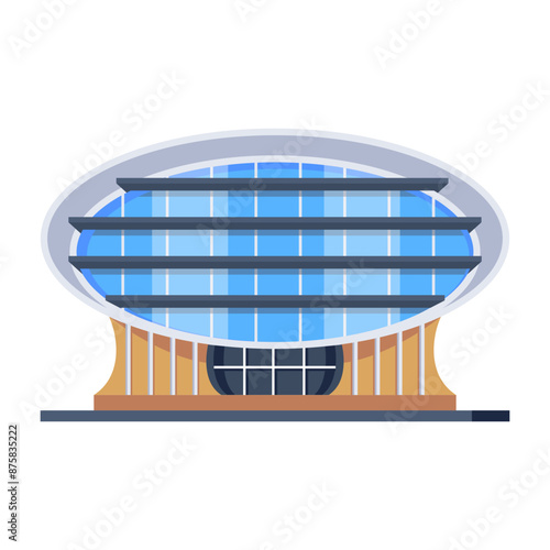 Here’s an isometric icon of modern mall building 

