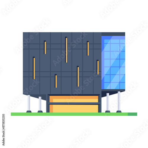 Easy to edit isometric icon of a shopping mart 

