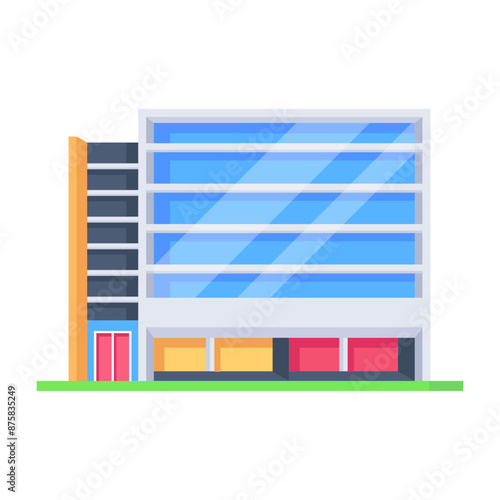 Handy isometric icon of a mart building 

