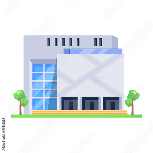 Check out this isometric icon of a commercial center 

