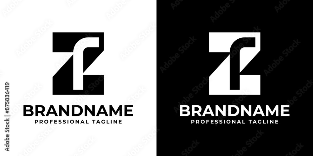Fototapeta premium Letters ZR Monogram Logo, suitable for any business ZR or RZ initials
