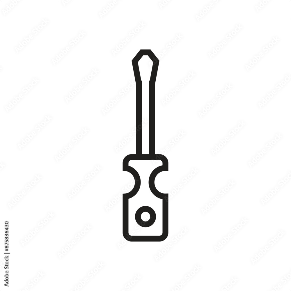 screwdriver vector icon line template screwdriver vector icon line template