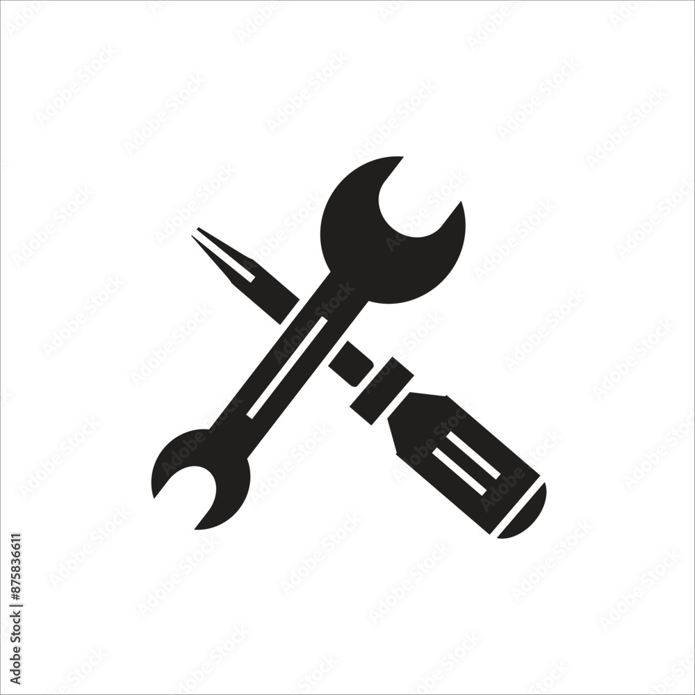screwdriver vector icon line template screwdriver vector icon line template