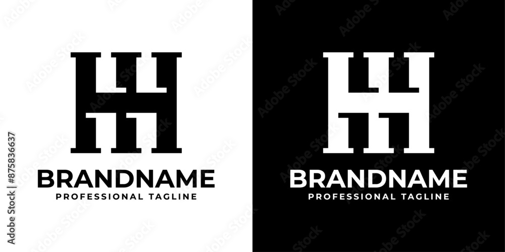 Letters HH Monogram Logo, suitable for any business HH initials Letters HH Monogram Logo, suitable for any business HH initials