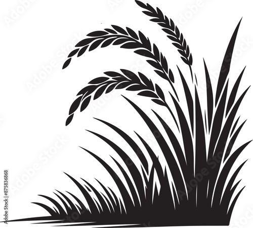 Beautiful paddy plants vector design.