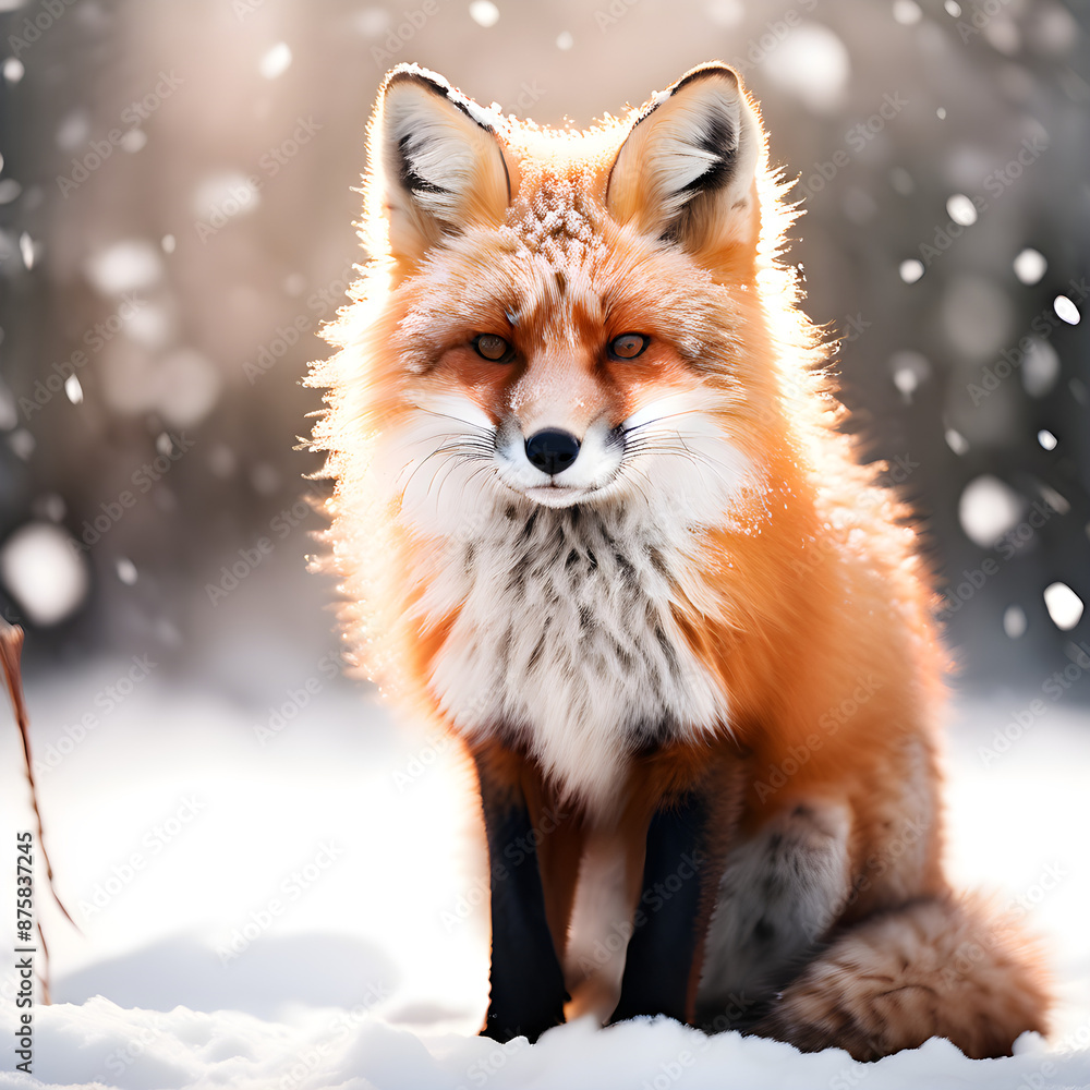 fox in the snow fox in the snow
