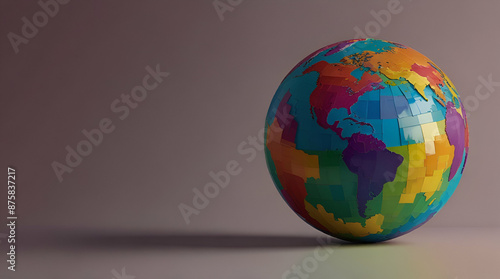 world map and globe illustration. Genrative.ai 