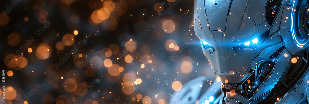 Futuristic Robotic Elegance Abstract Banner Futuristic Robotic Elegance Abstract Banner