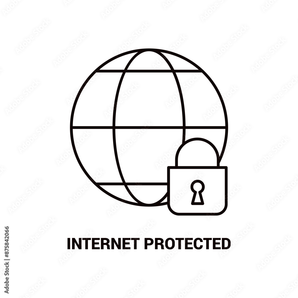 Naklejka premium Business safety and security Line icon set. isolated on a white background. vector illustration