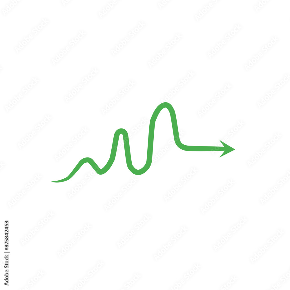 green curly arrow sign green curly arrow sign