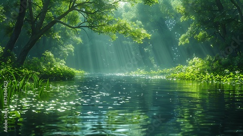 morning in the forest