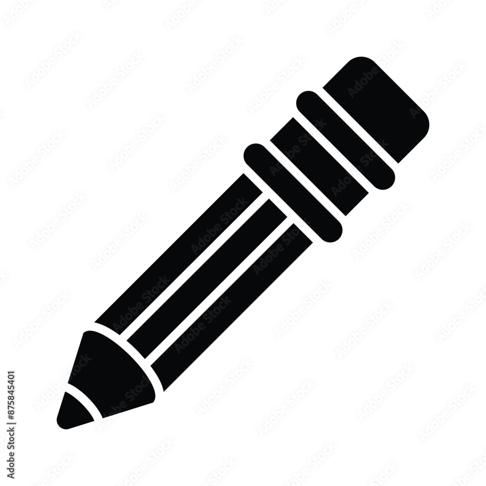 A pair of Lead pencils vector in trendy design style, isolated on white background A pair of Lead pencils vector in trendy design style, isolated on white background