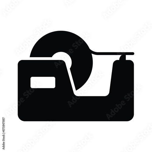 A small tool that holds and dispenses adhesive tape, tape dispenser vector