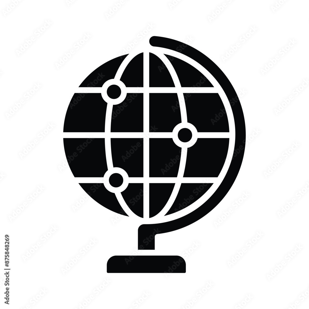 A spherical representation of Earth, showing continents, and countries, often used to symbolize global concepts or geography A spherical representation of Earth, showing continents, and countries, often used to symbolize global concepts or geography