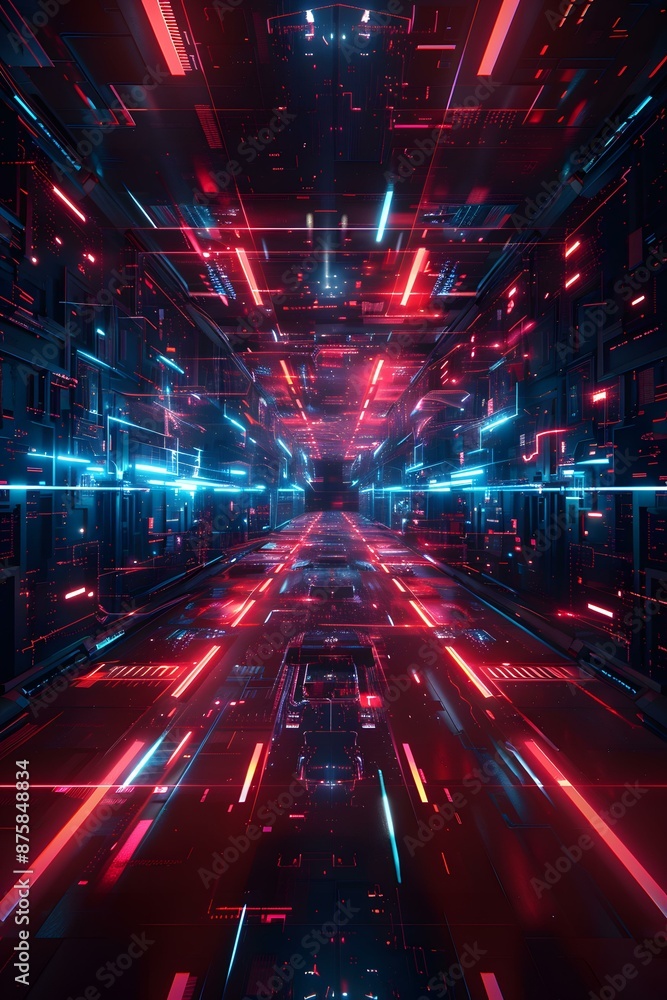 Neon Cyber Tunnel Neon Cyber Tunnel