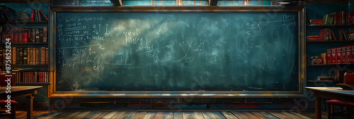 Focused Teacher Leading Math Lesson on Chalkboard