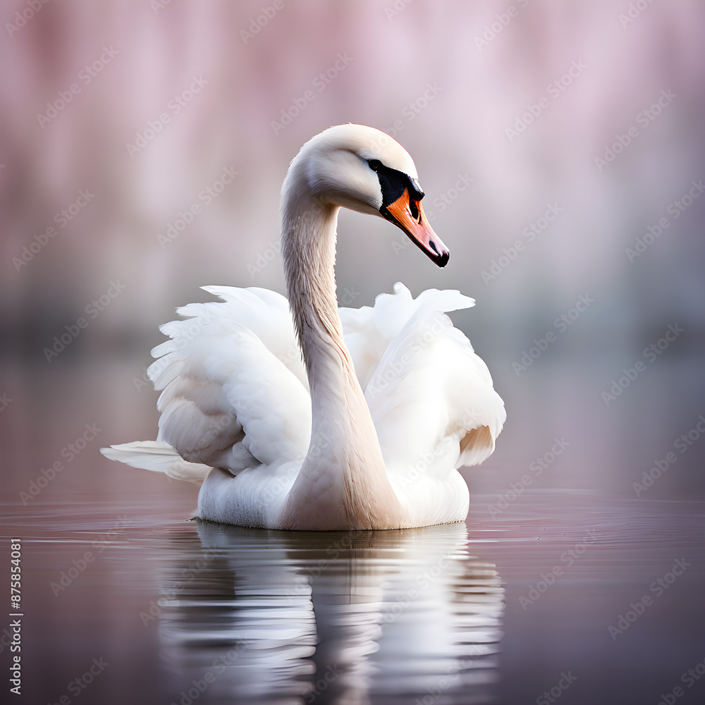 Fototapeta premium swan on the lake