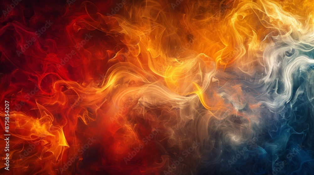 Abstract Fire and Smoke Background Abstract Fire and Smoke Background