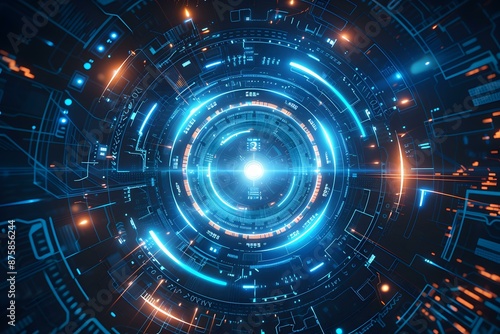 Wallpaper Mural futuristic technology background Torontodigital.ca