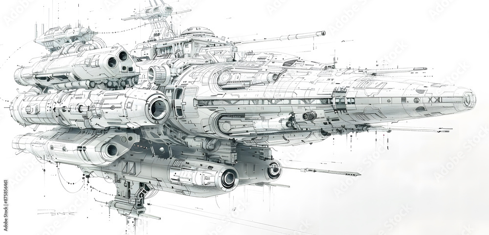 Rough draft hand-drawn style spaceship design. spacecraft, star cruiser, battleship, interstellar travel, space force design Rough draft hand-drawn style spaceship design. spacecraft, star cruiser, battleship, interstellar travel, space force design