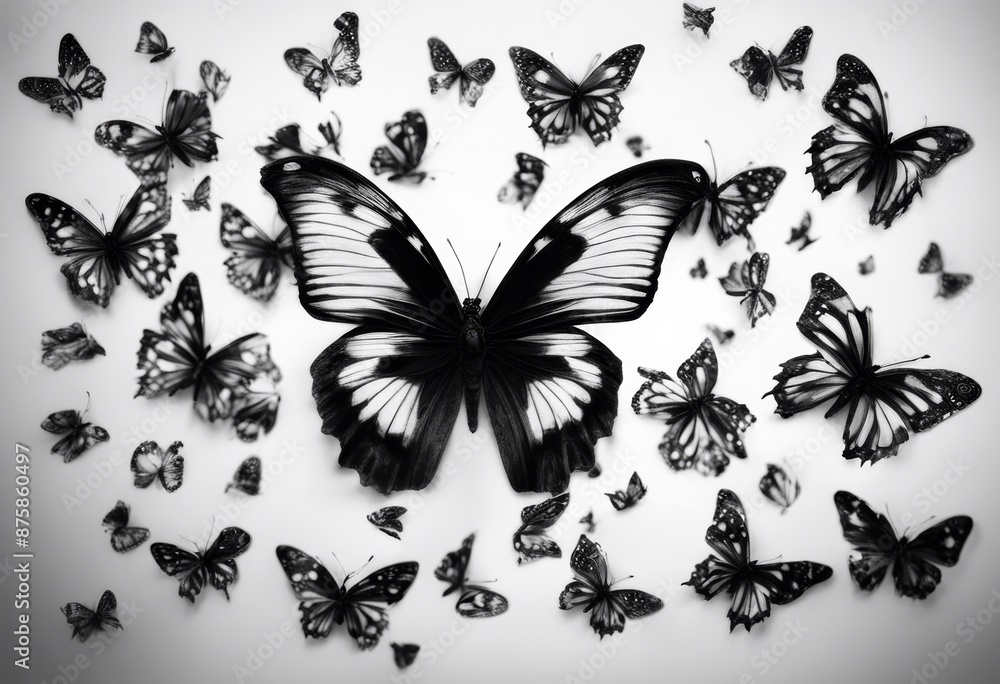 Fototapeta premium dance blossoms twilight butterfly
