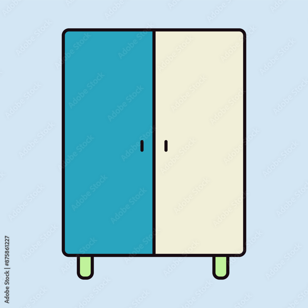 Cupboard vector icon. Furniture sign Cupboard vector icon. Furniture sign