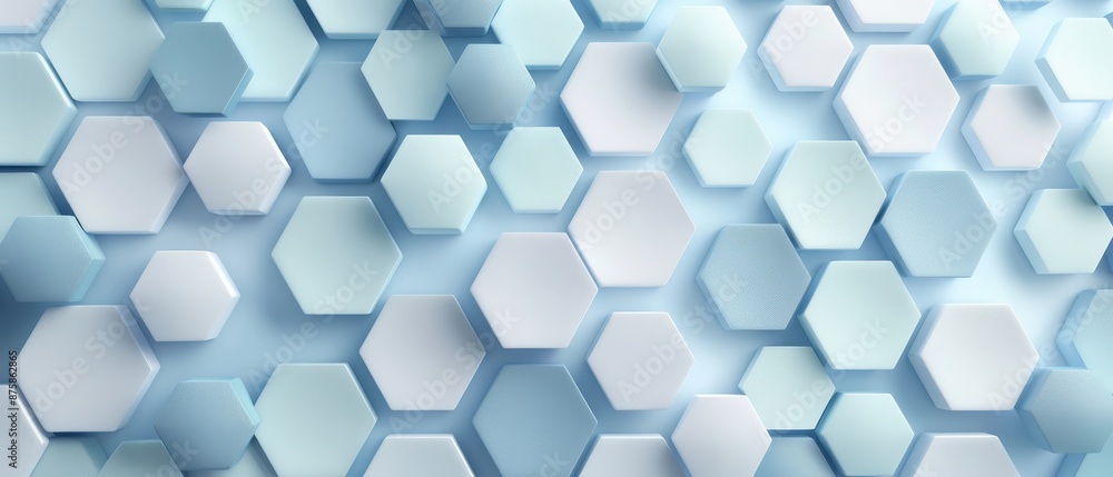 A blue and white background with a pattern of hexagons A blue and white background with a pattern of hexagons