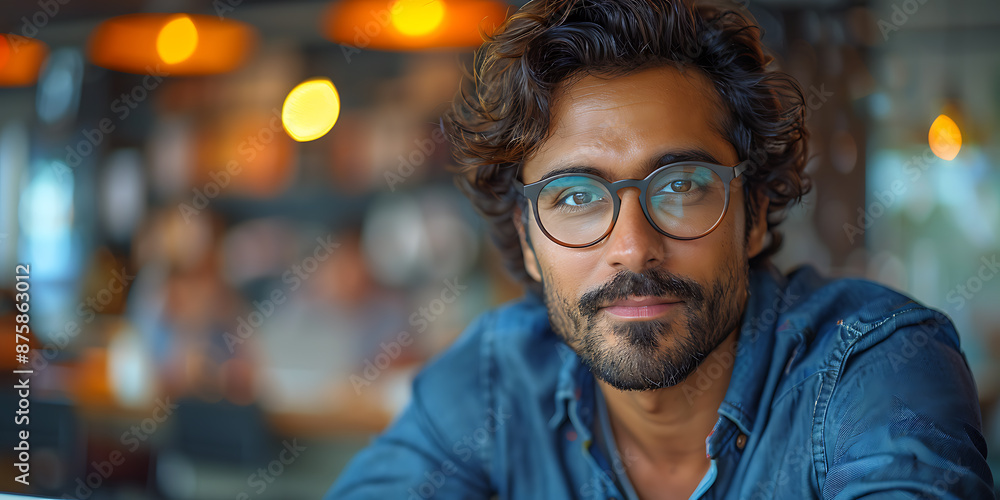 Professional Indian Entrepreneur Analyzes Data Professional Indian Entrepreneur Analyzes Data