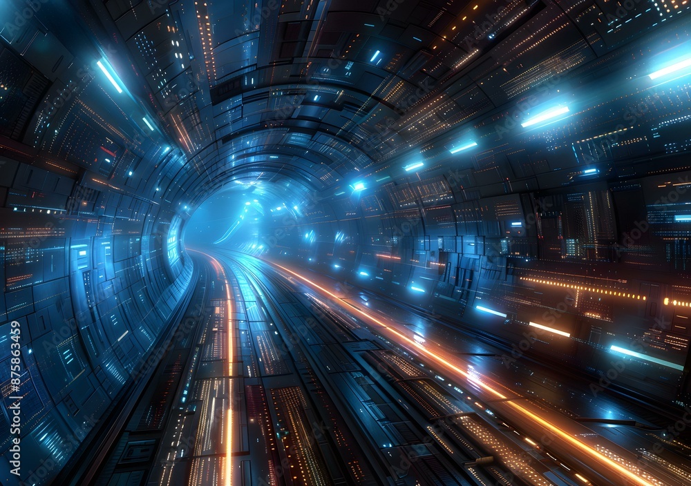 Futuristic Tunnel Speed Futuristic Tunnel Speed