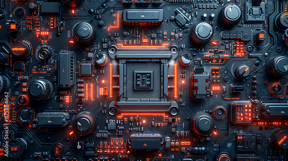 High-Tech Gadgets in Futuristic Setting High-Tech Gadgets in Futuristic Setting