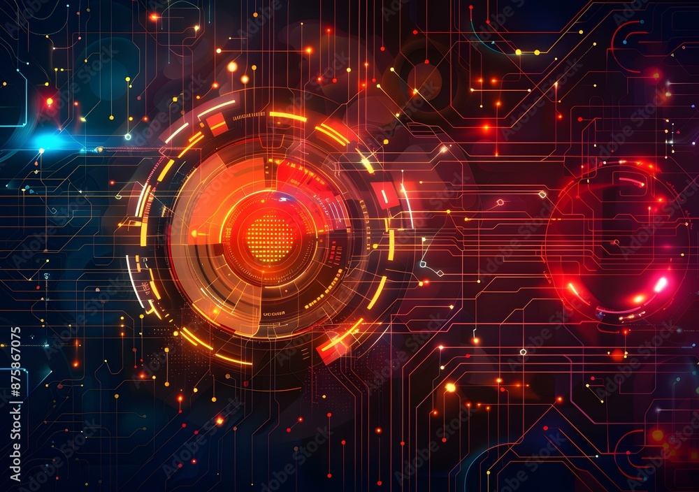 Fototapeta premium Abstract Futuristic Technology Background