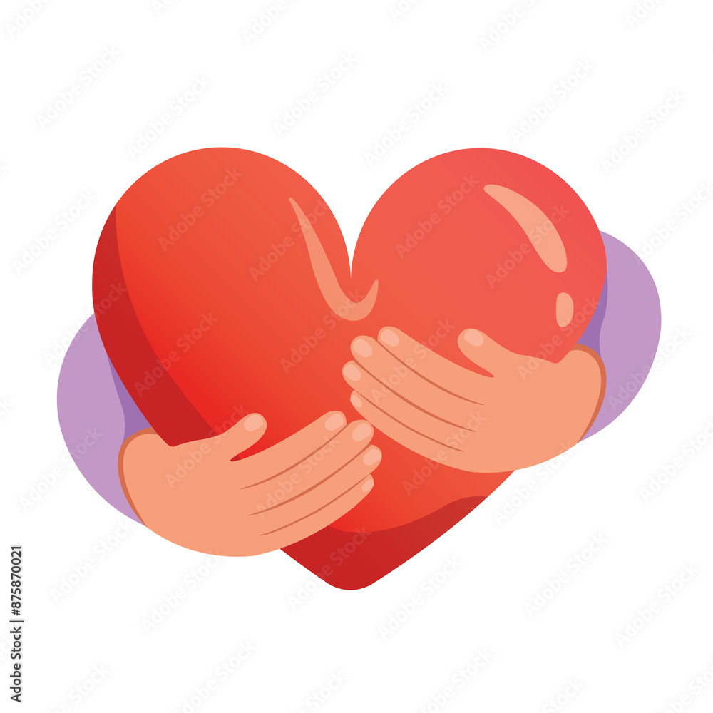Heart in hand. Hands holding heart icon. Donation and giving aid concept. Heart in hand. Hands holding heart icon. Donation and giving aid concept.