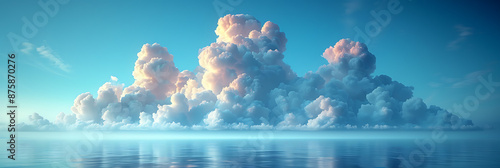 Cloud Computing Background: Empty Canvas & Copy Space