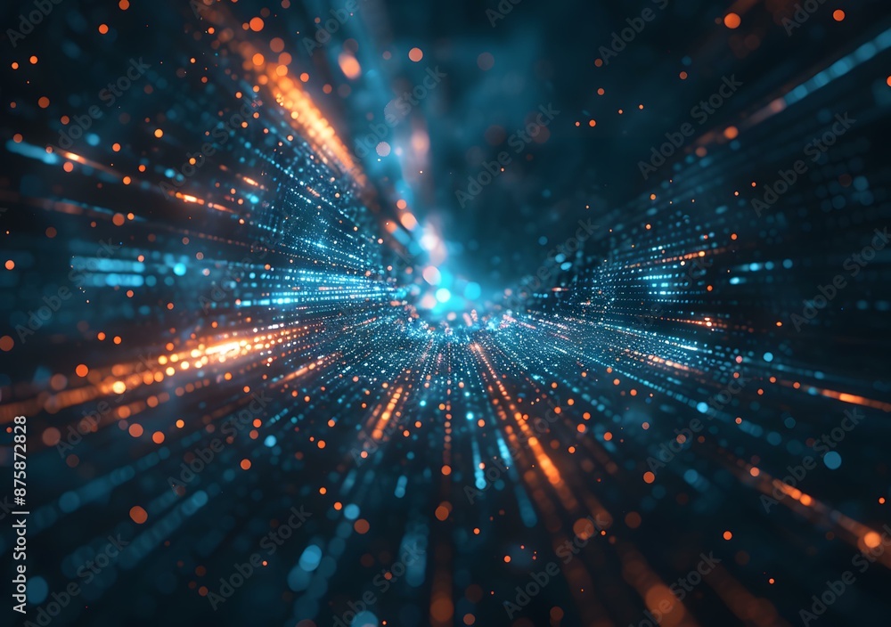 Abstract digital space warp speed Abstract digital space warp speed