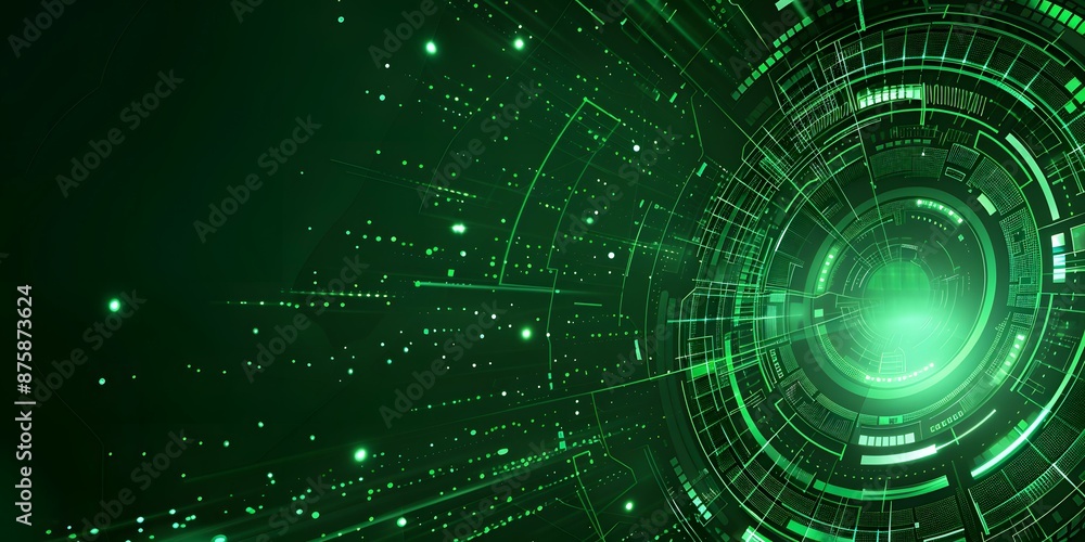 Green Futuristic Technology Background Green Futuristic Technology Background