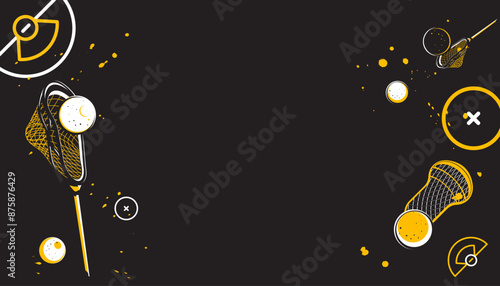 Lacrosse stick and ball. Sport concept
