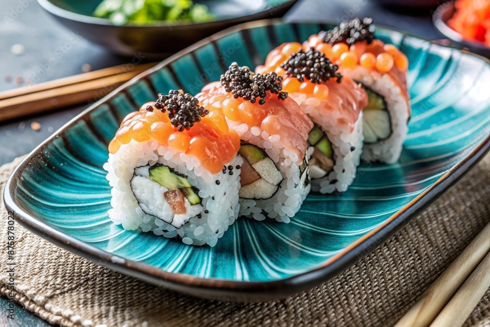 Japanese food. Sushi rolls California, Philadelphia with eel, red caviar and salmon. The concept of the sushi bar menu. Japanese food. Sushi rolls California, Philadelphia with eel, red caviar and salmon. The concept of the sushi bar menu.