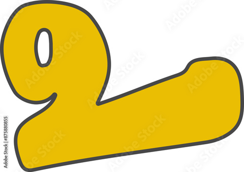 Cute Thai Alphabet Vowel Bold Doodle