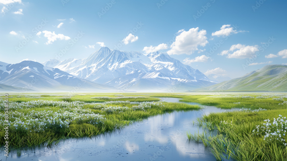 Fototapeta premium Picture-perfect unspoiled natural beauty in untouched virgin lands.