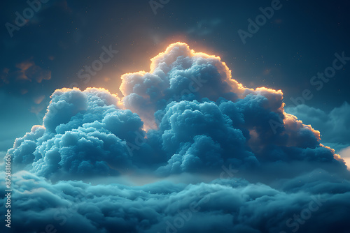 Cloud Computing Concept with Abstract Banner