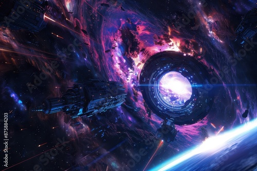 Spacecraft in a Galactic Vortex