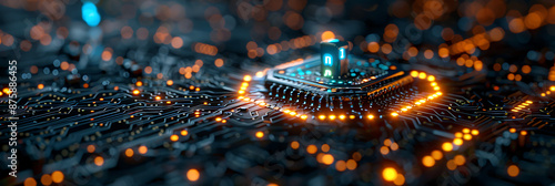 Stylized Cybersecurity Landscape: Abstract Banner