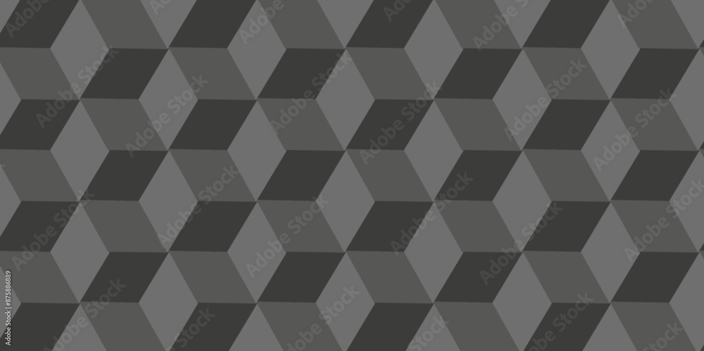 Obraz premium Abstract geometric style minimal blank cubic. Geometric pattern illustration mosaic, square and triangle wallpaper. seamless triangles shape mosaic backdrop art texture vector cube grid.