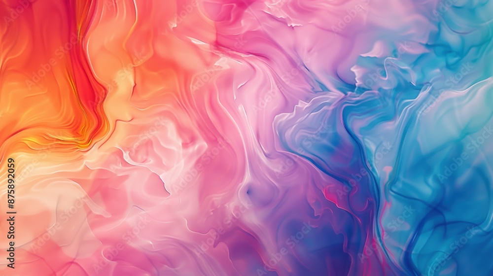 Fototapeta premium Abstract background featuring flowing watercolor washes