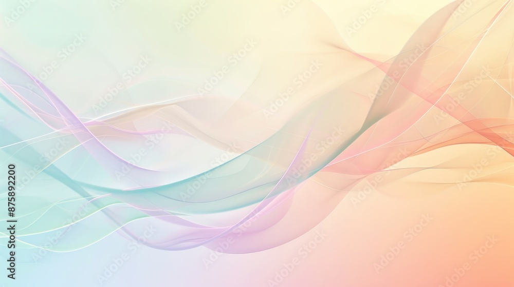 Serene Pastel Abstract Art on Gradient Background Serene Pastel Abstract Art on Gradient Background